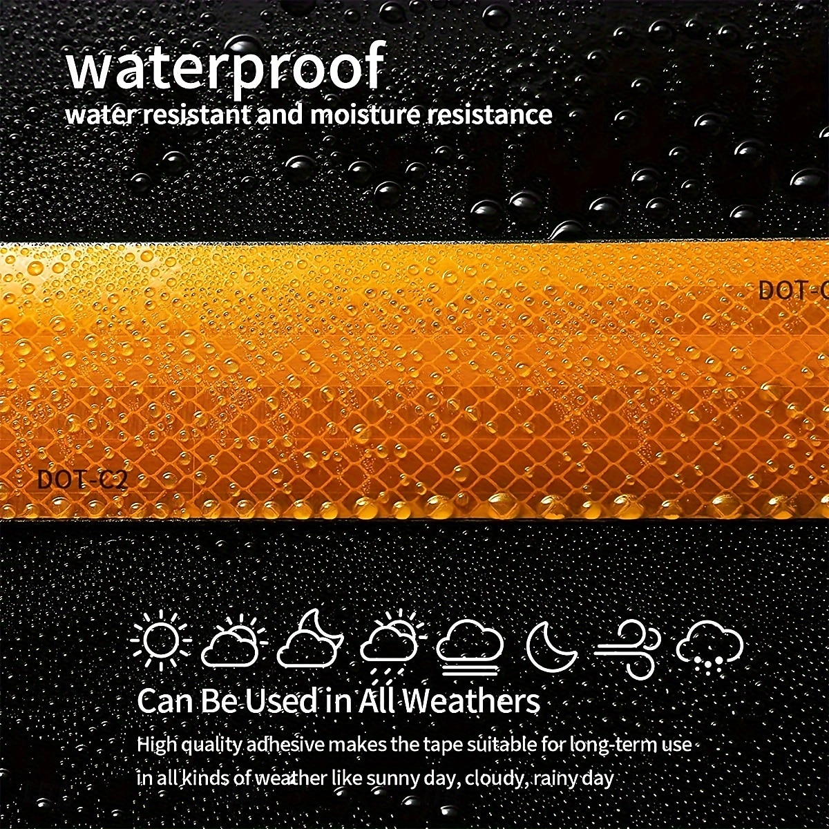 Fita refletiva dot-c2 de alta visibilidade - 1 adesivo de advertência de segurança à prova d'água e resistente para visibilidade noturna e cuidado com perigos, ideal para reboques, caminhões, de 2025 por $63.99 –P11