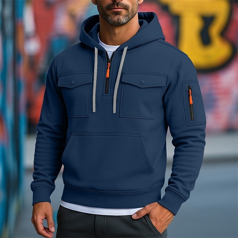 Per uomo Felpa con cappuccio Felpa con cappuccio a zip intera Felpa con cappuccio in pile Felpa con cappuccio tattica Nero Bianco Verde militare Rosso Borgogna Con Cappuccio Semplice Cerniera Tasca del 2025 a $27.99 –P12