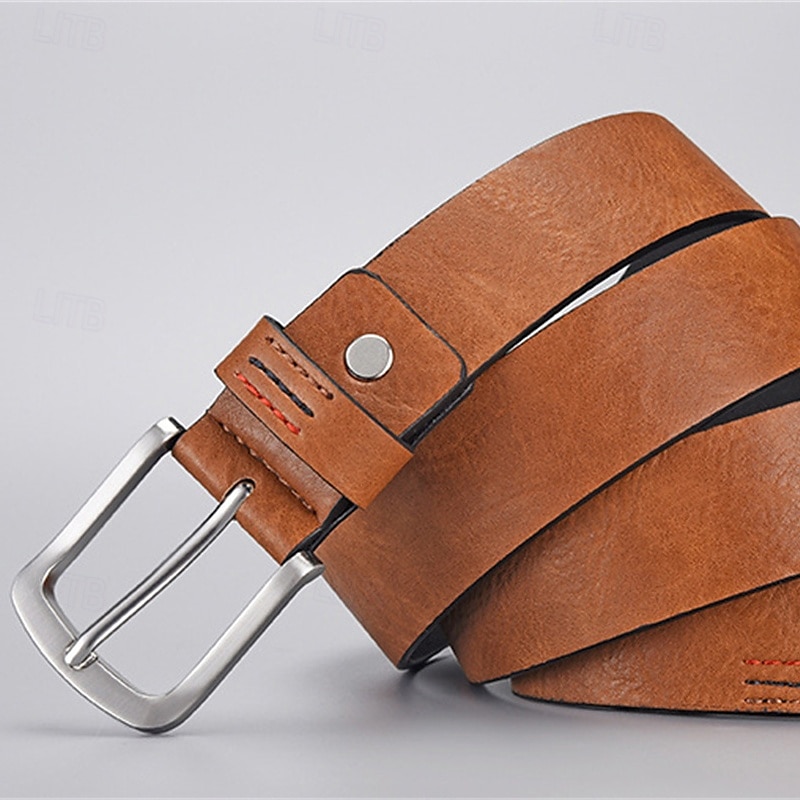 Homme Ceinture Ceinture Taille Noir Jaune faux cuir Alliage Durable Ajustable Uni Extérieur Quotidien de 2025 ? $12.49 –P10
