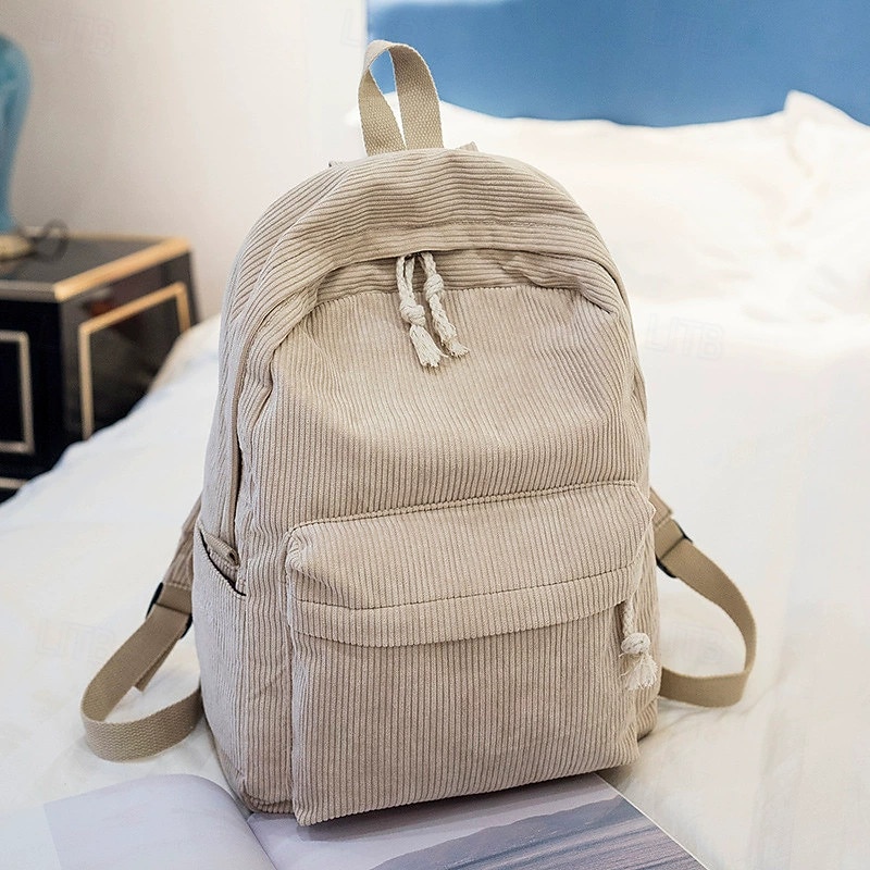 Sac à dos d'école pour adolescents, grand sac à dos en velours côtelé, léger, pour ordinateur portable 17 pouces, pour filles et garçons, décontracté, pour le lycée de 2026 ? $35.99 –P3