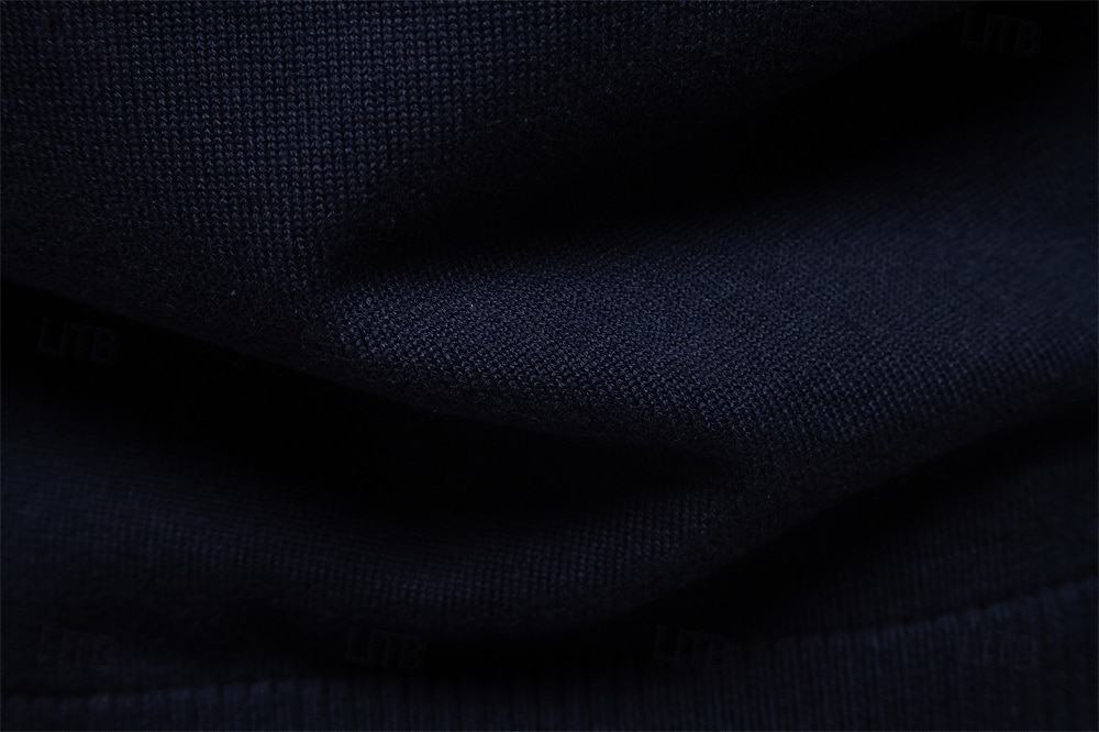 Homens Pulôver Tricotar Tops regulares Half Zip Listas Tecido Colarinho Clerical Legal Pulôver Escola Férias Roupa Primavera Outono Preto Azul Marinho Escuro S M L de 2026 por $53.99 –P28