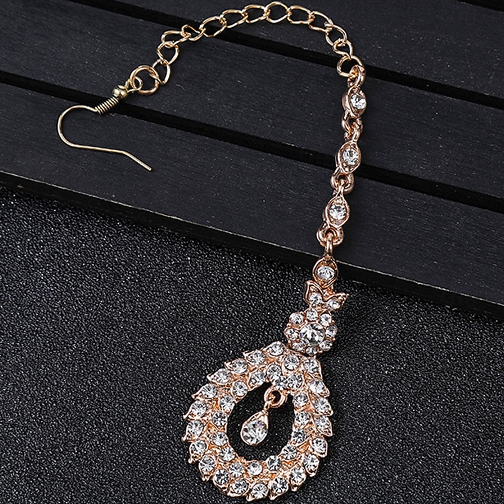 Parure de bijoux 3 Or Strass Chrome Boucles d'oreilles Collier Femmes Élégant ancien Mode Le style rétro Classique Parure de Bijoux Pour Mariage Soirée robe demoiselle d honneur de 2025 ? $23.99 –P8