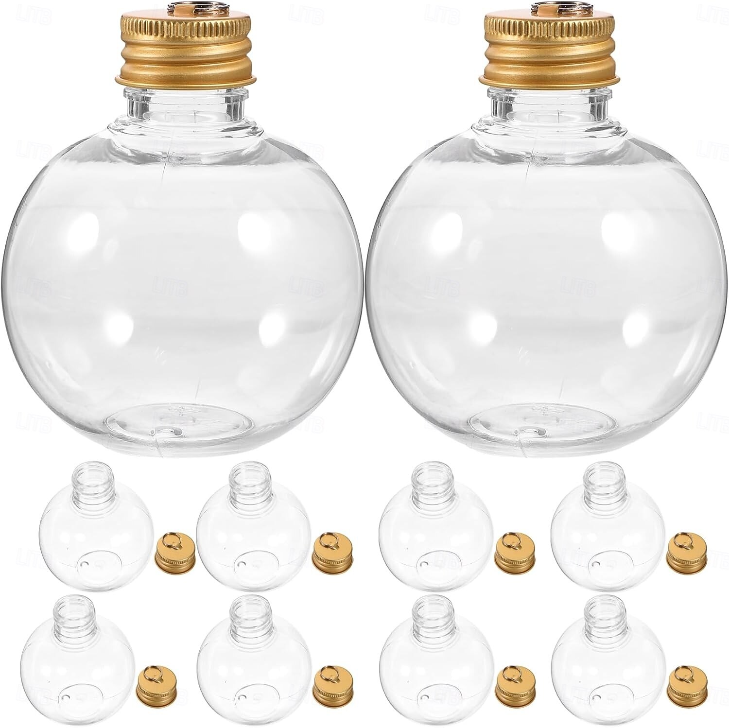 Lot de 10 boules d'alcool de Noël transparentes de 50 ml/100 ml, ornements à remplir pour sapin de Noël avec pendentif en argent et en or, boules d'alcool suspendues pour bricolage, décoration de fête de 2025 ? $9.49 –P3
