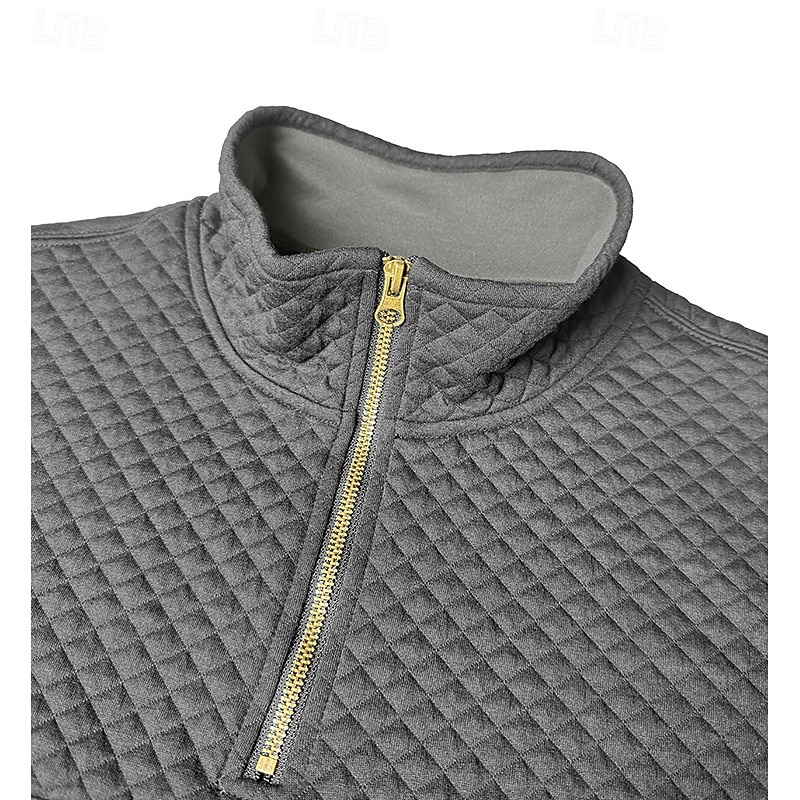 Per uomo Maglia Felpa con zip corta Vino Verde militare Blu Reale Marrone Cachi Mezza zip Blocco di colori Semplice Mezza cerniera Sport & Outdoor Quotidiano Ferie Vintage Streetwear Casual Autunno del 2026 a $35.99 –P1