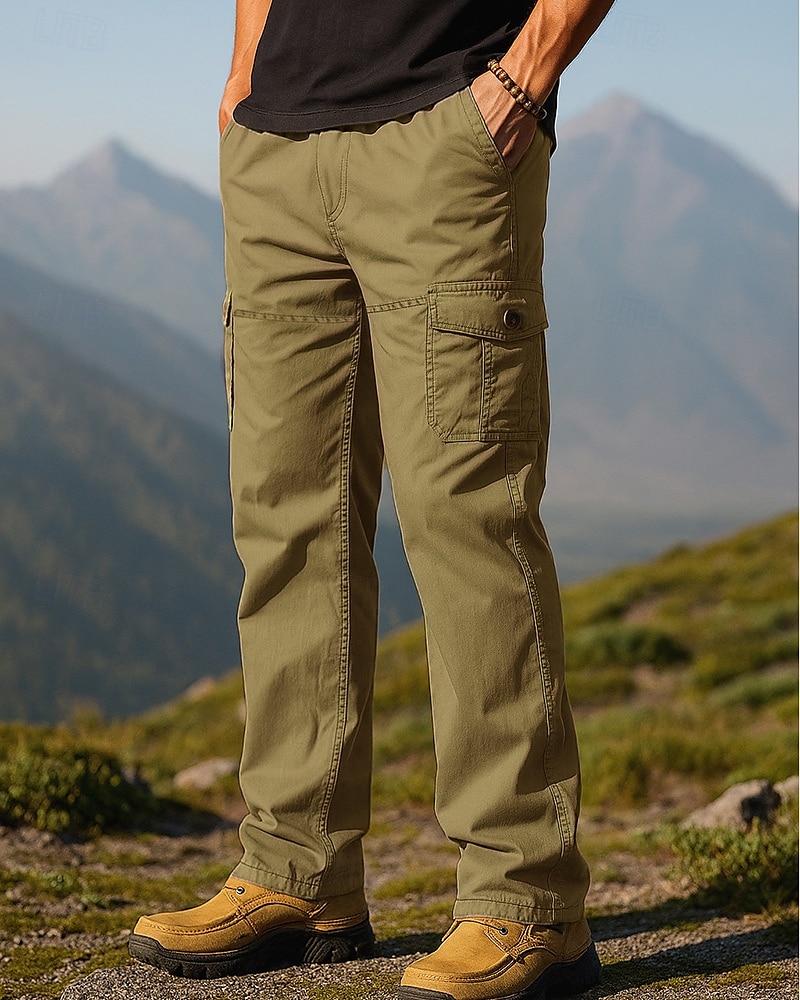 Herren Cargohosen Wanderhosen Frühling Herbst Außen Normale Passform Wasserdicht Winddicht Unterteile Tasche Schwarz Armeegrün Baumwolle Camping / Wandern Laufen S M L XL XXL 2026 - $28.99 –P6