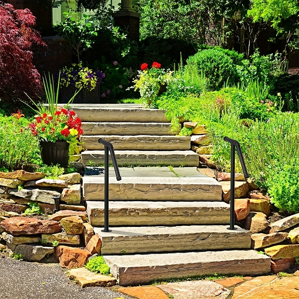 1 darabos öntöttvas lépcsőkorlát-készlet, kültéri függőleges fém korlát, lakkozott felülettel, felületi rögzítéssel a külső lépcső biztonsága érdekében 2026 - $91.99 –P3