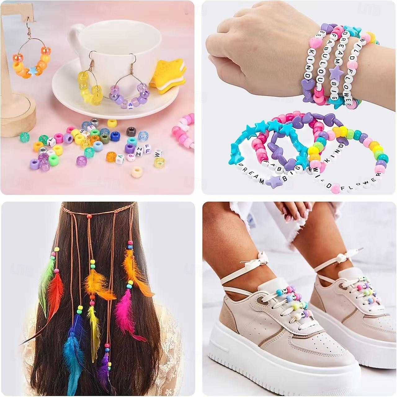 Набор для изготовления браслета из глиняных бусин, плоские бусины в стиле «преппи» для создания украшений в стиле «дружба», полимерные бусины «хейши» с подвесками, подарки для девочек-подростков, 2025 - $19.99 –P5