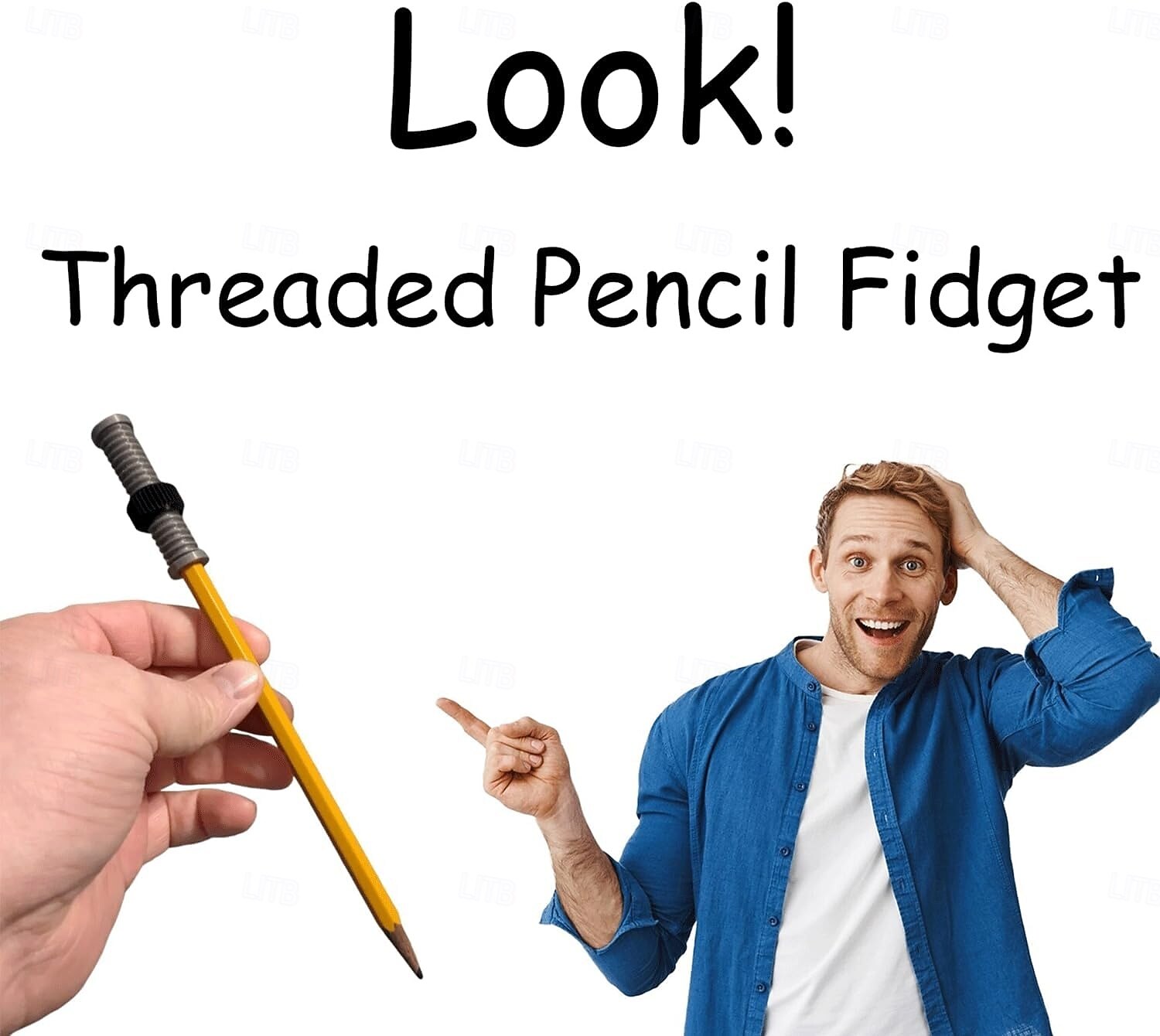 Penna a dado con dado per la decompressione, 10 pezzi, matita filettata per ADHD, strumento sensoriale silenzioso, penna rotante antistress, perfetta per scuola, ufficio, forniture per la casa del 2025 a $24.99 –P4