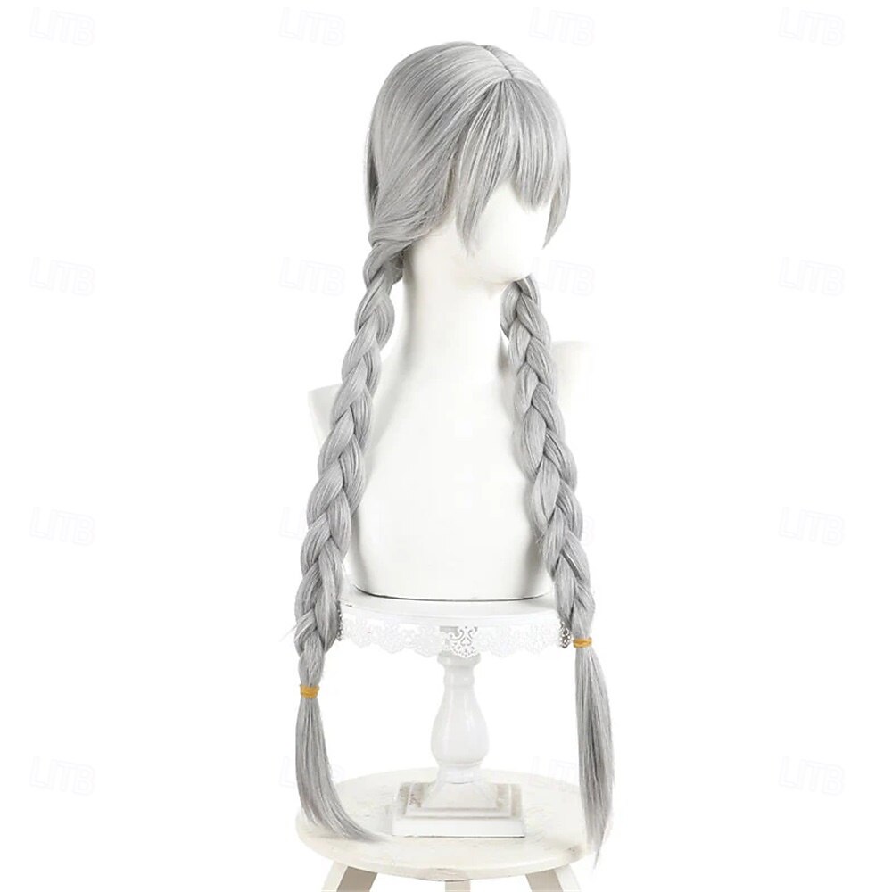 Cosplay Wigs Gray Straight Synthetic Hair Very Long Wigs Women Wigs For Party 2026 - $26.99 –P2