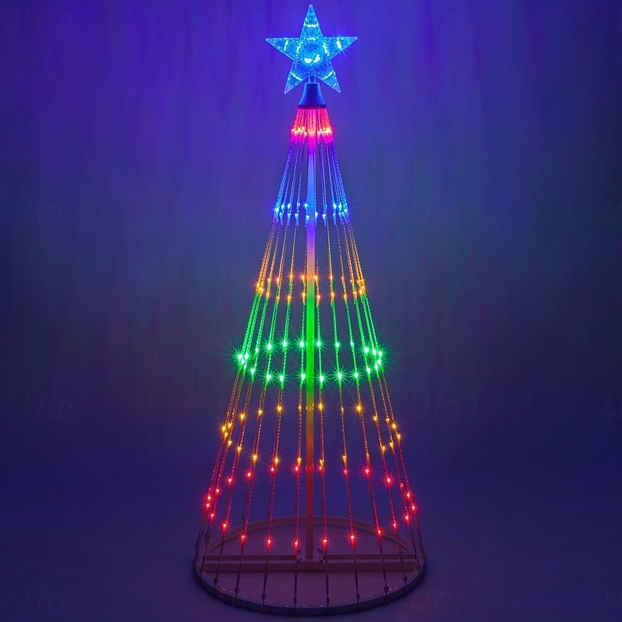 spettacolo di luci natalizie animate a LED multicolori per esterni/interni, spettacolo di luci a LED con albero di Natale, luci a stringa a LED, decorazione da giardino del 2025 a $26.99 –P4