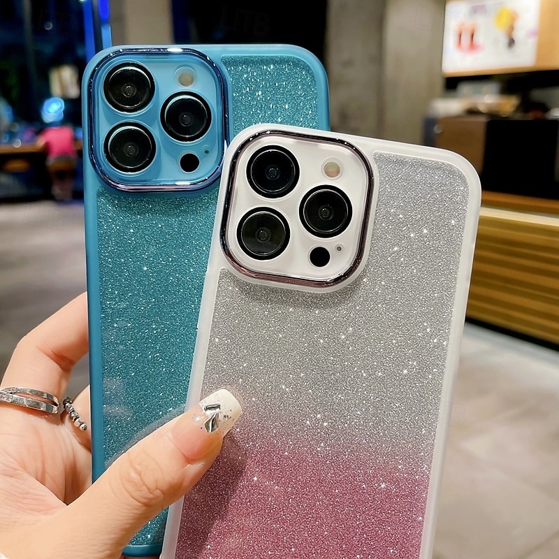 τηλέφωνο tok Για iPhone 17 Pro Max 17 Air 16 15 14 Pro Max Plus 16e 13 Pro Max Πίσω Κάλυμμα Bling Glitter Shiny Ανθεκτική σε πτώσεις Διαβάθμιση χρώματος Σιλικόνη 2025 - $6.99 –P12