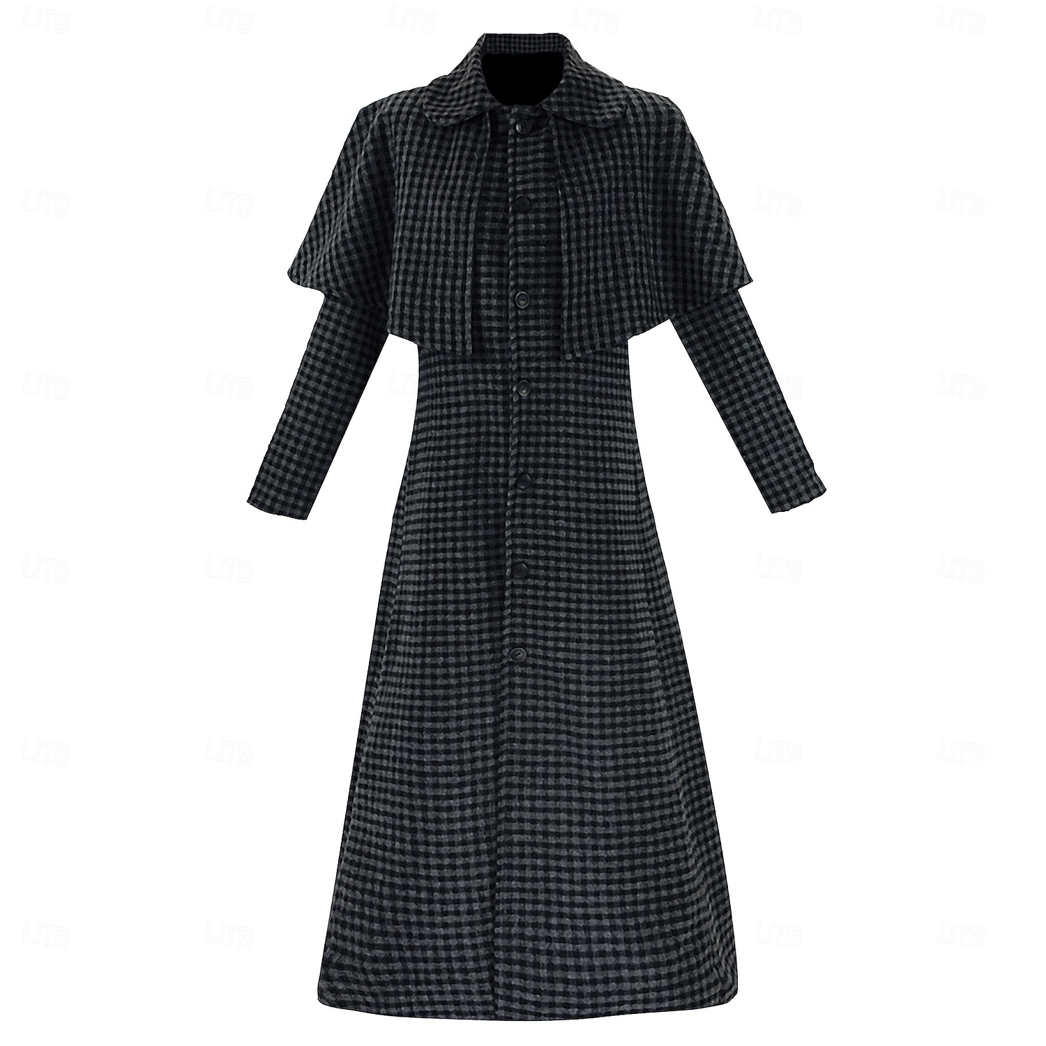 Mercoledì Addams Famiglia Addams Mercoledì Cappotto Costume Cosplay Cosplay di film for Per donna Adulti Halloween Carnevale Performance Feste del 2025 a $116.99 –P1