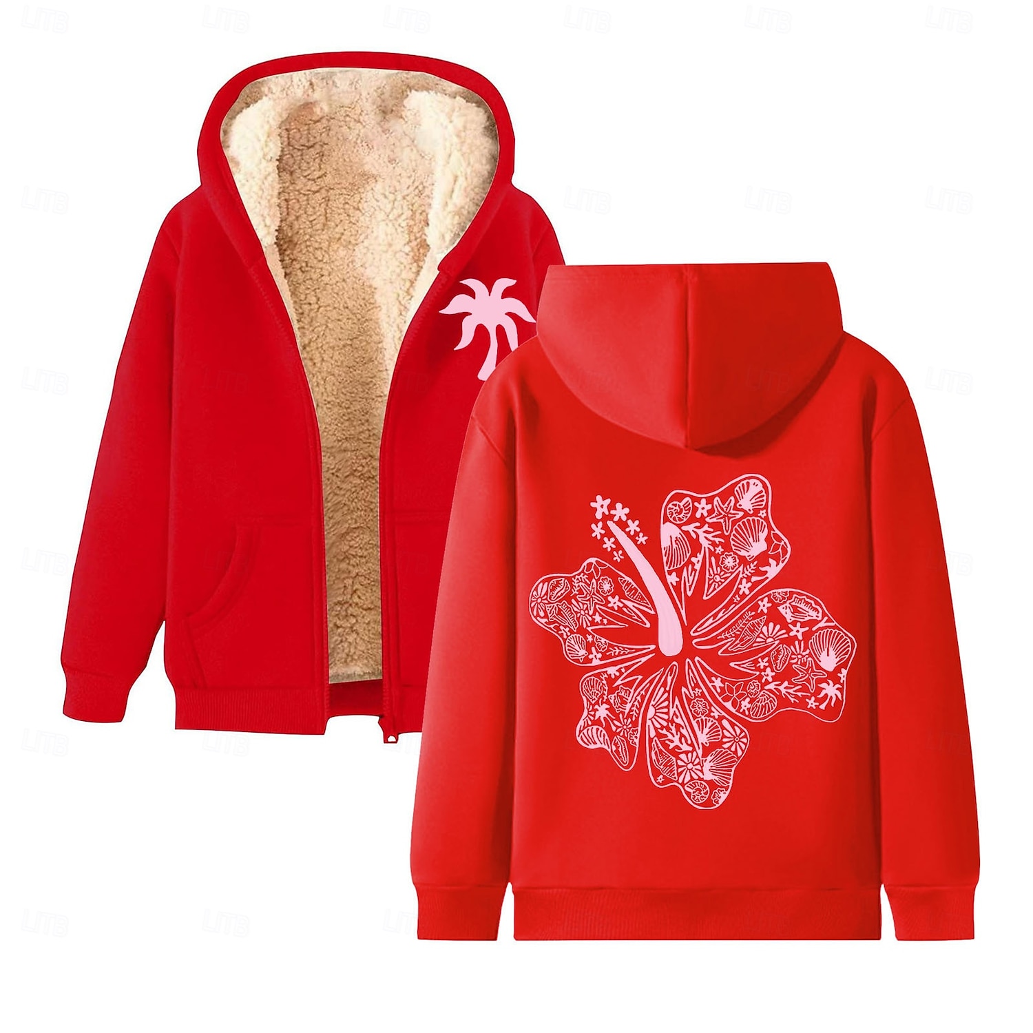 Per uomo Felpa con cappuccio a zip intera Felpa con cappuccio e zip Giacca in Pile Felpa con cappuccio in pile Nero Vino Rosso Verde Cachi Con Cappuccio Floreale Grafico Semplice Cerniera Tasca del 2025 a $20.99 –P3