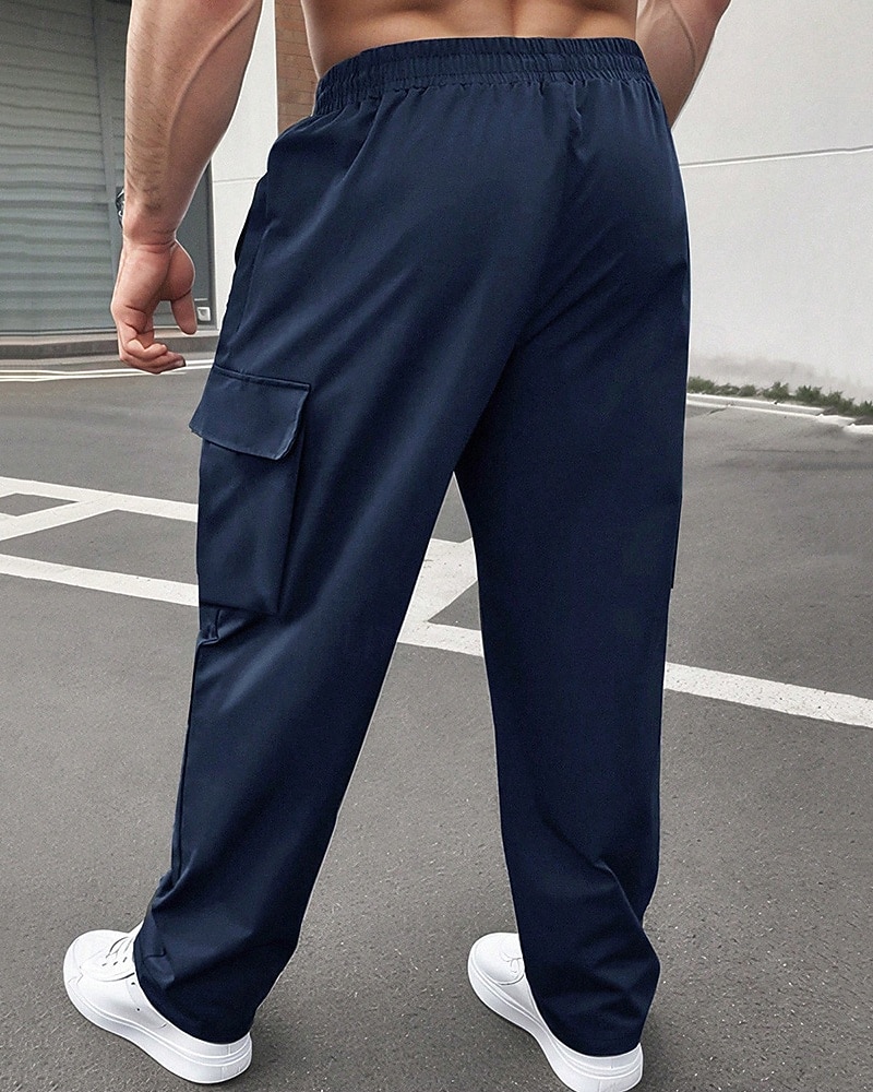 Per uomo Pantaloni Cargo Pantaloni Coulisse Elastico in vita Multi-tasche Semplice Indossabile All'aperto Quotidiano Campeggio & Escursionismo Moda Classico Nero Verde militare del 2025 a $15.49 –P10