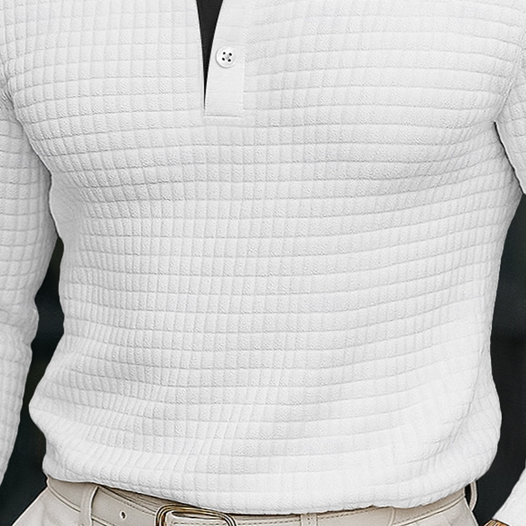 Férfi Golfing Utca Hétköznapi Hajtóka Hosszú ujj Alap Modern Sima Gombok Tavasz Ősz Minden évszak Normál Fekete Fehér Sötétkék Narancssárga Golfing 2025 - $27.99 –P3