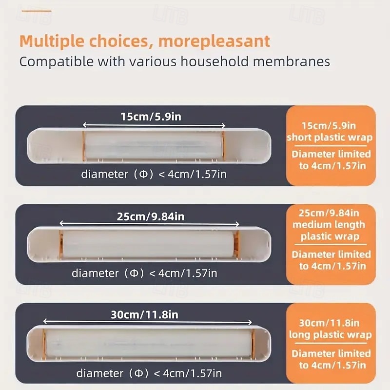 1 taglierina per imballaggi in plastica a doppia funzione – sigillante da cucina multiuso per plastica, alluminio, carta da forno e carta oleata – riutilizzabile e resistente, nero &design bianco del 2026 a $15.99 –P7
