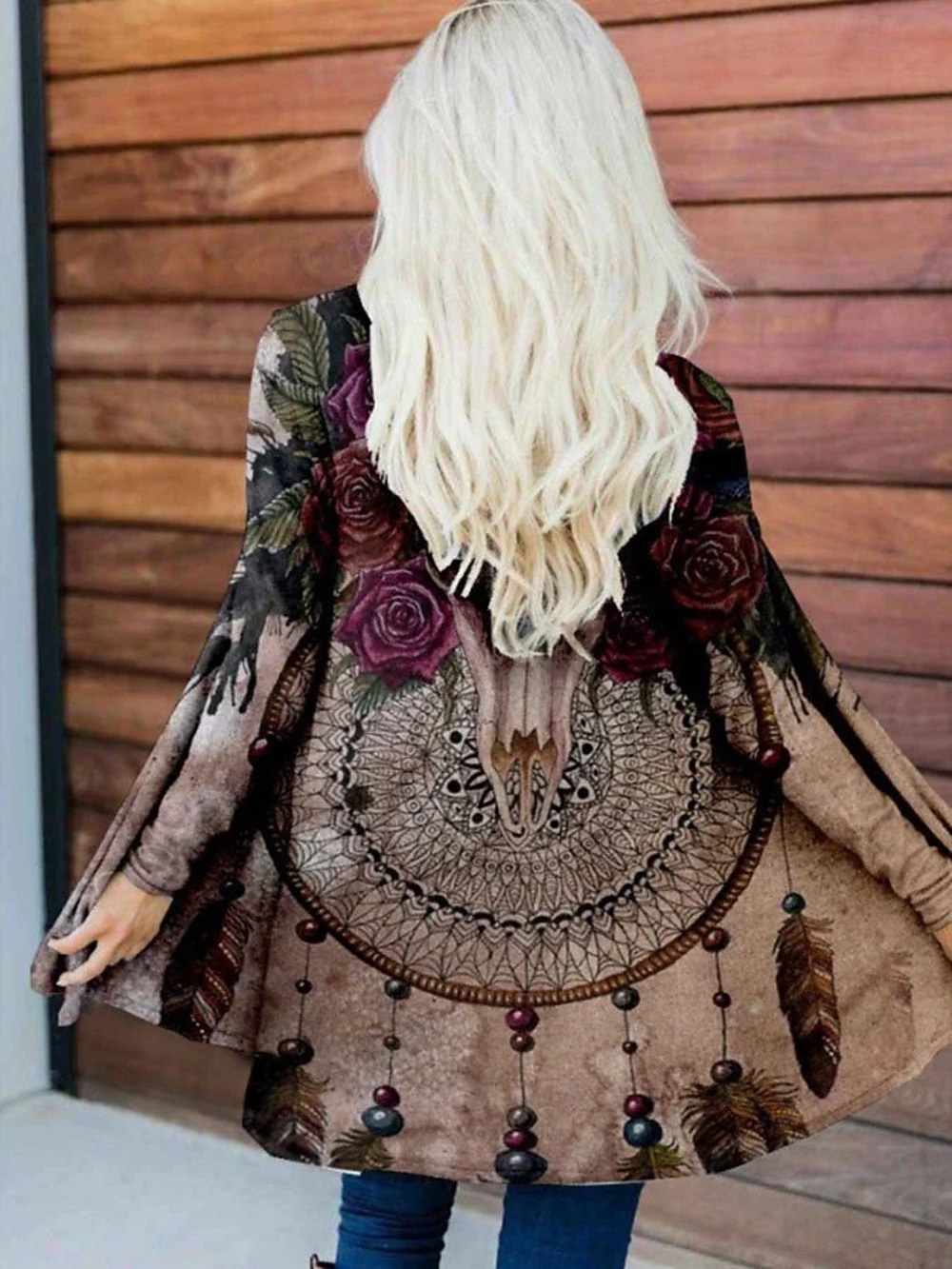 Pentru femei Sacou Cald Comfortabil Tiv neregulat Elegant Epocă Modă Modern Stradă Casual Îmbrăcăminte Atletică Zilnic Lung Fără Guler Potrivire Largă Manșon Lung Îmbrăcăminte exterioară Roșu-aprins 2025 - $23.99 –P1