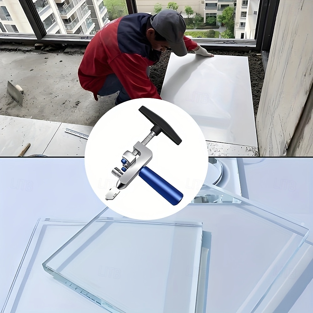 2-in-1 Manual Glass & Tile Cutter with Diamond Roller Wheel - Precision Cutting Tool for DIY & Construction, Adjustable Metal Base & Clamps, Lightweight Portable Design 2026 - $21.99 –P11