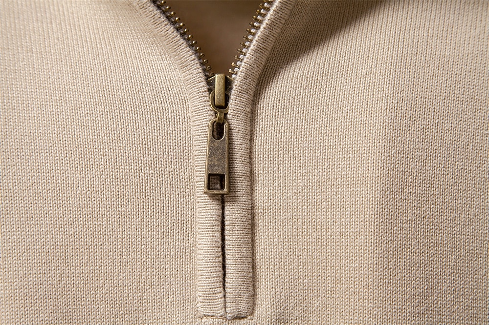 Homens Pulôver Tricotar Tops regulares Half Zip Listas Tecido Colarinho Clerical Legal Pulôver Escola Férias Roupa Primavera Outono Preto Azul Marinho Escuro S M L de 2026 por $53.99 –P12