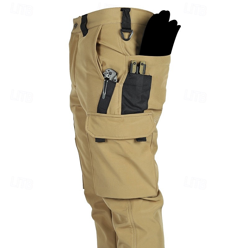 Hombre Pantalones cargo Pantalones de lana Pantalones tácticos Pantalones Botones Multi bolsillo Plano Listo para vestir Templado Exterior Diario Acampada y Senderismo Moda Clásico Verde Trébol Caqui 2026 - $37.99 –P3