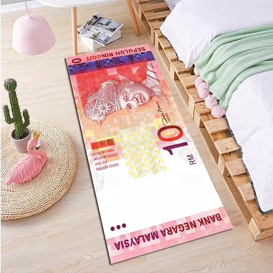 tapis créatif en forme de dollar, tapis de sol au design monétaire pour la cuisine, la chambre, la table de chevet, l'entrée et la décoration de la maison de 2026 ? $20.99 –P9