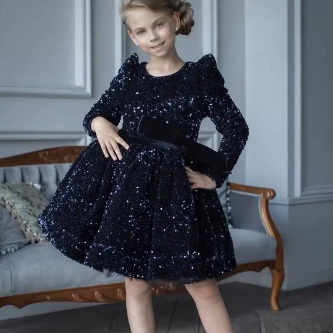 Kinder Mädchen Partykleid Einfarbig Langarm Leistung Netz Prinzessin Süß Netzstoff Knöchellang Etui-Kleid Tüllkleid Sommer Frühling Herbst Kinder Schwarz Weiß Wein 2025 - $79.99 –P17