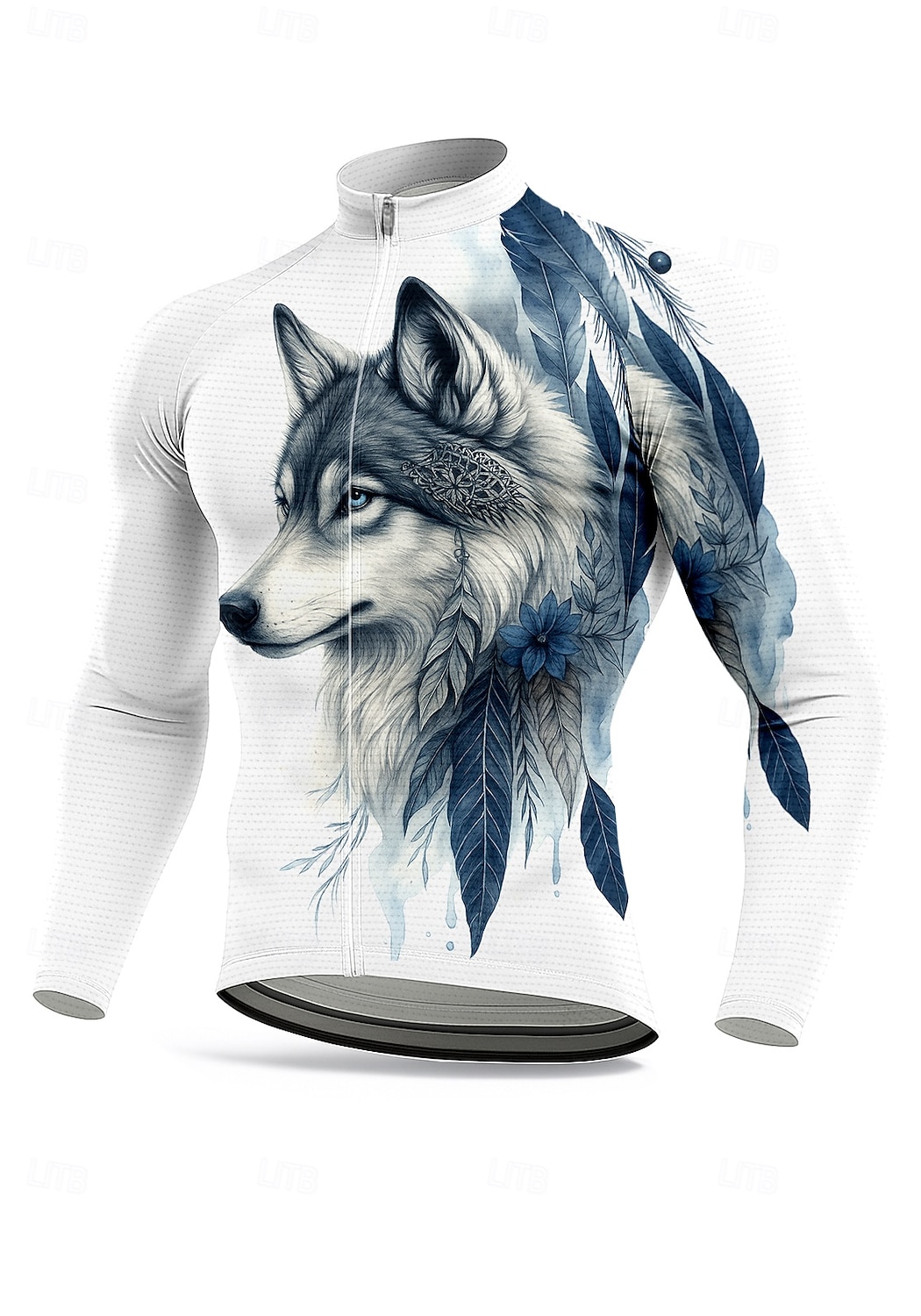 Per uomo Top Maglia da Ciclismo Grafico Lupo Stampa animal Manica Lunga Bicicletta Maglia Top con 3 tasche posteriori Sole Protezione Solare Protezione solare Asciugatura Rapida Gli sport Blu del 2026 a $34.99 –P1