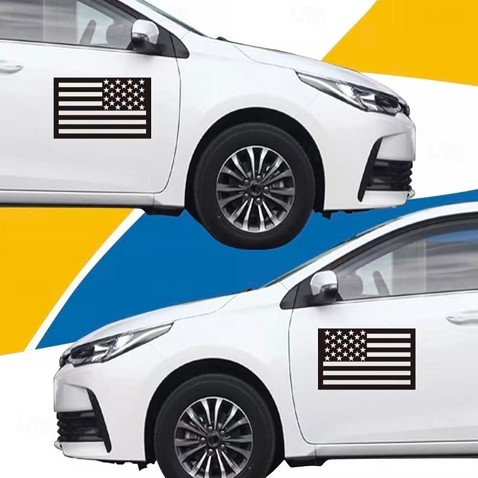 2 магнита на автомобиль с флагом США, водонепроницаемые полые наклейки на автомобиль с американским флагом, устойчивые к воздействию солнца магнитные эмблемы для кузова автомобиля, задней двери слева 2026 - $19.99 –P2