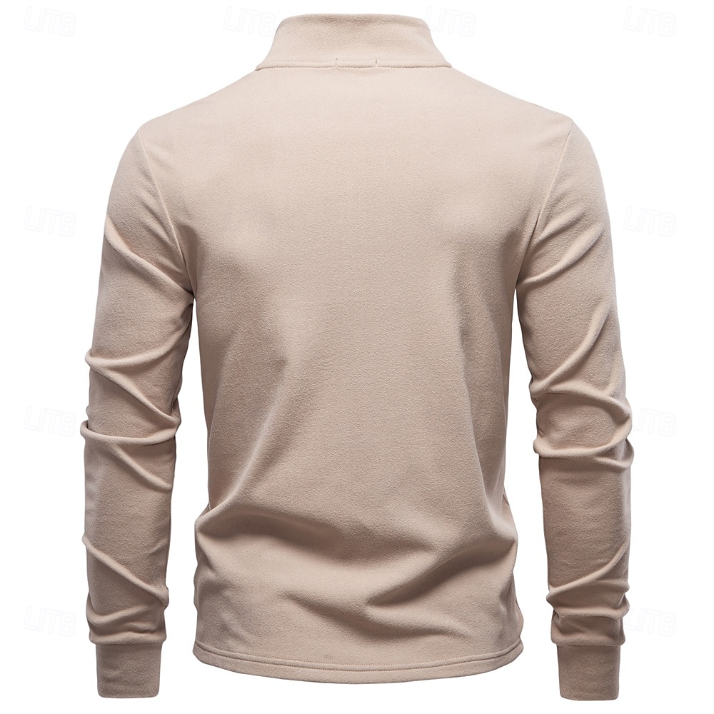 Per uomo Felpa con zip corta Nero Blu marino Blu Verde Cachi Collo Alto Semplice Lavoro Sport & Outdoor Casuale senza stampa Cool Casual Maglione Primavera Autunno Abbigliamento Felpe con cappuccio del 2026 a $26.99 –P16