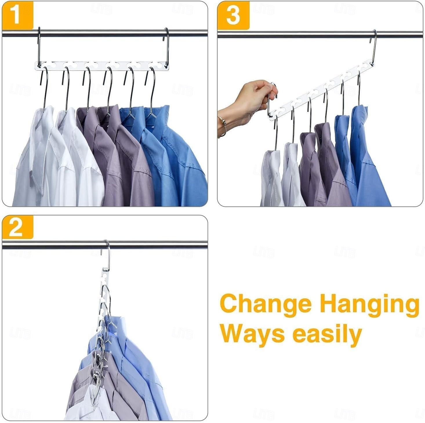 5 Pack Space Saving Hangers for Clothes, Heavy Duty Hanger Organizer 30 Lbs Capacity, Metal Magic Hanger, Sturdy Multi Hangers, Closet Space Saver Closet Organizers and Storage 2026 - $20.99 –P3
