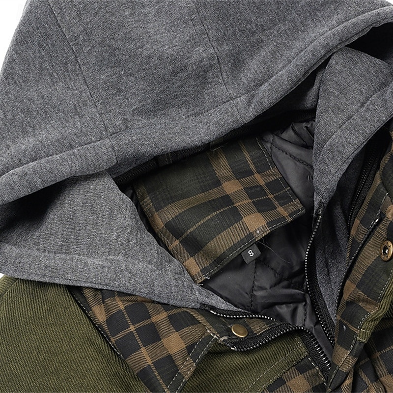 Per uomo Gilet imbottito Gilet Vacanza Quotidiano Data Moda Casual Autunno Inverno Tasca Poliestere Caldo Confortevole Plaid Cerniera Con Cappuccio Vestibilità regolare Rosso Verde Verde militare del 2026 a $69.99 –P10