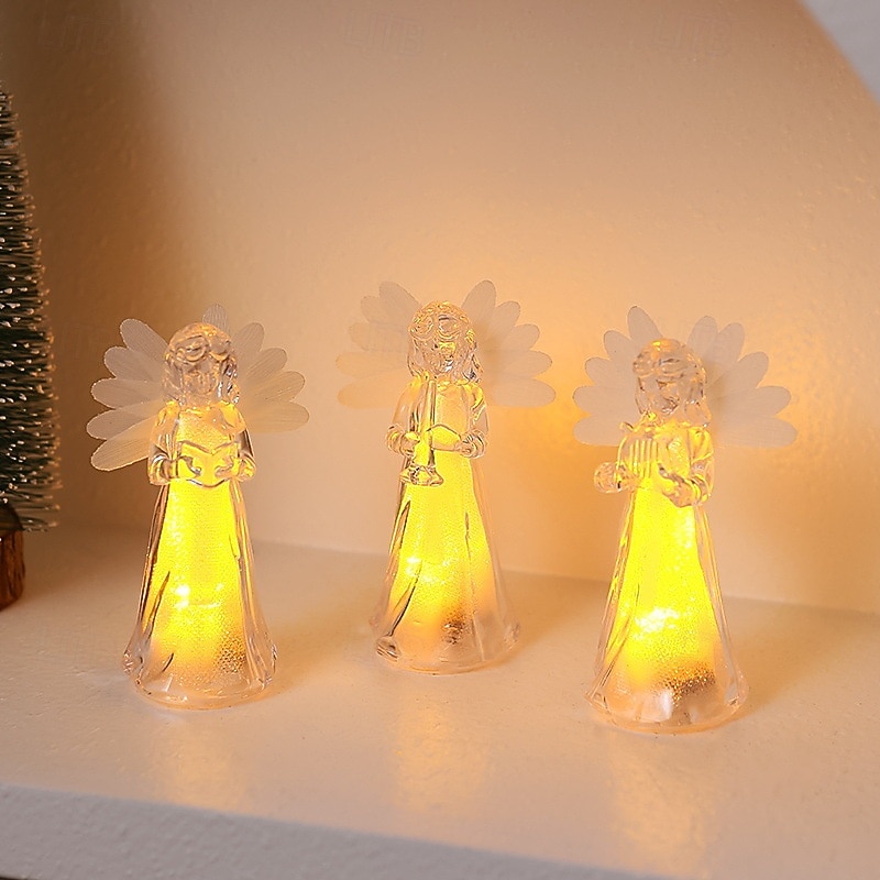 1 Stück 11,5 x 4,3 cm LED-Lichtstreifen für Weihnachten und Halloween, elektronisches Engel-Ornamentlicht aus Acryl-Imitationskristall, Nachtlicht für Schlafzimmer und Esszimmer im Innen- und 2025 - $4.49 –P12