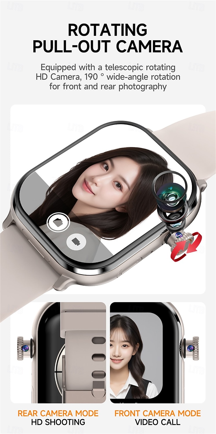 LM29 Montre intelligente 2.06 pouce Smartwatch Montre Connectée Bluetooth 4G Podomètre Rappel d'appel Moniteur d'Activité Compatible avec Android iOS Hommes GPS Longue Veille Appels Mains Libres IP68 de 2025 ? $89.99 –P5