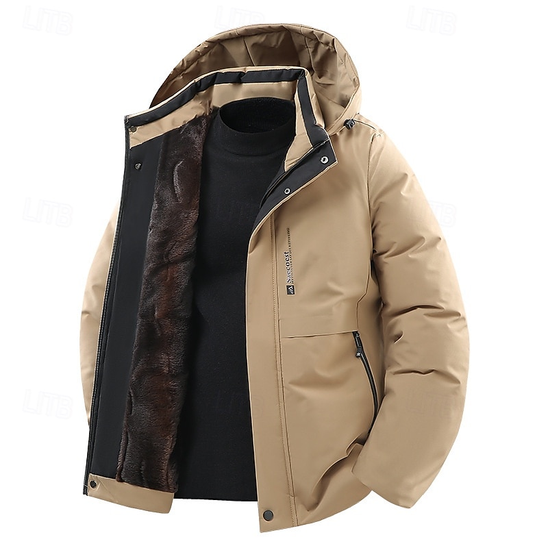 Per uomo Cappotto Invernale Giacca imbottita Giacca Imbottita Tasca Cotone Vacanza Abbigliamento quotidiano Data Regolare Moda Casual Confortevole Calore Termico Autunno Inverno Colore Solido / Tinta del 2026 a $56.99 –P9