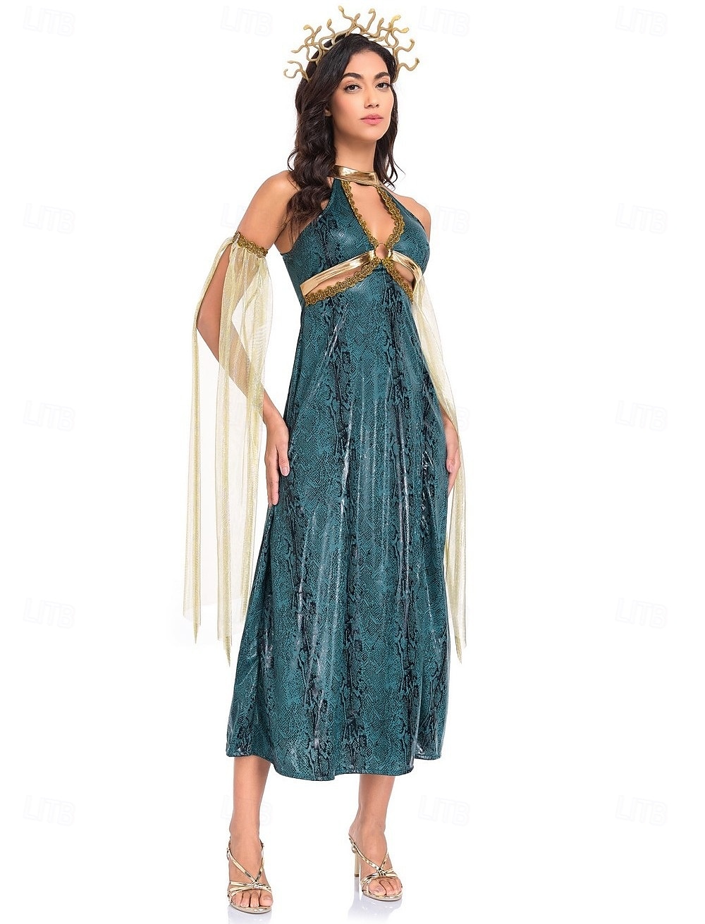 Altes Griechenland ROMAN Ausgefallene Kostüme Toga-Kleid Meduse Göttin Kostüm Damen Fantasie Halloween Karneval Leistung Erwachsene Kleid 2026 - $46.99 –P1