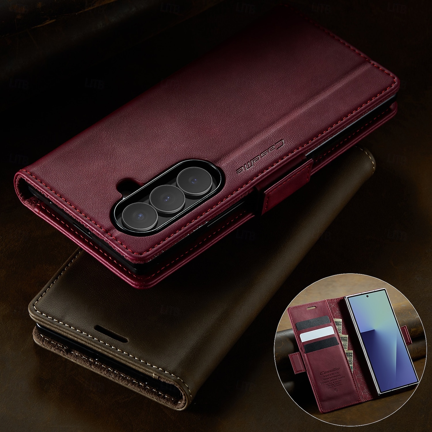 Phone Case For Samsung Galaxy Z Fold 7 Magnetic Adsorption Wallet Case Magnetic Full Body Protective Kickstand TPU PU Leather 2025 - $13.99 –P4