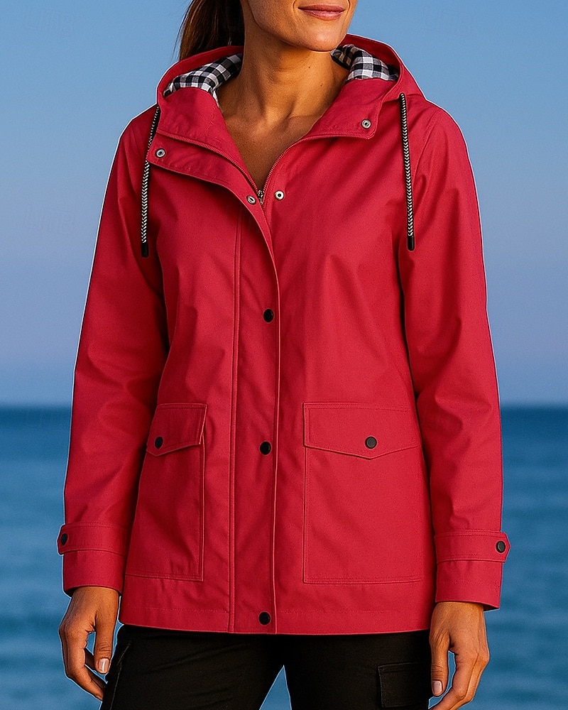 Новогодняя тематика Жен. Ветровка Куртка для активного отдыха Куртка для туризма и прогулок На открытом воздухе Водонепроницаемость С защитой от ветра Быстровысыхающий Легкость 2025 - $39.99 –P3