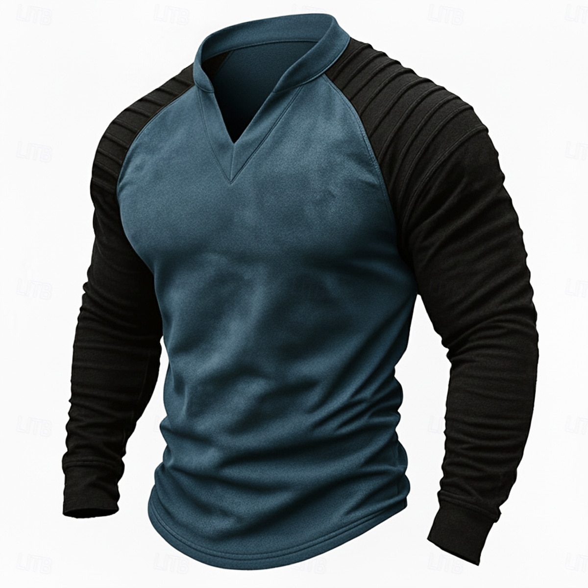 Férfi Tee Top Hosszú ujjú ing Hosszú ujj V-alakú Ősz Tél Tömör szín Szüret Napi Retro Fodrozott Színes Szabadtéri Utca Hétköznapi Kék Bíbor Barna Férfi felső póló 2025 - $26.99 –P3