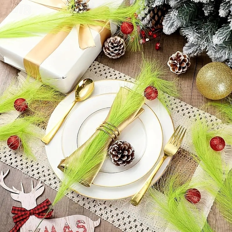 2025年 10/20個のクリスマス人工エルフ、人工グリーンリードと赤いボール付きフェスティバルギフトボックスセット、DIYクリスマスツリーの装飾に最適、独立したエルフの装飾、ホームデコレーション、クリスマスデコレーション  コレクション – $15.49 –P8