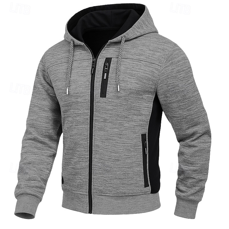 Homme Sweat à capuche Sweat à capuche zippé intégral Sweat à capuche en polaire Sweat à capuche tactique Noir Blanche Vert Véronèse Rouge Bordeaux bleu marine À capuche Uni Fermeture éclair Sport de 2025 ? $23.99 –P2