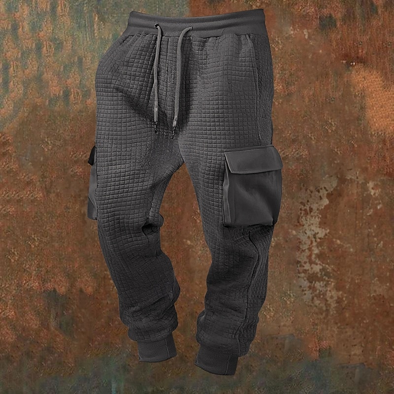 Per uomo Pantaloni da tuta Joggers Pantaloni Pantaloni a Nido d'Ape Coulisse Tasca Elastico in vita Semplice Comodità Sport all'Aperto Quotidiano Moda Casual Nero Bianco Micro-elastico del 2026 a $21.99 –P6