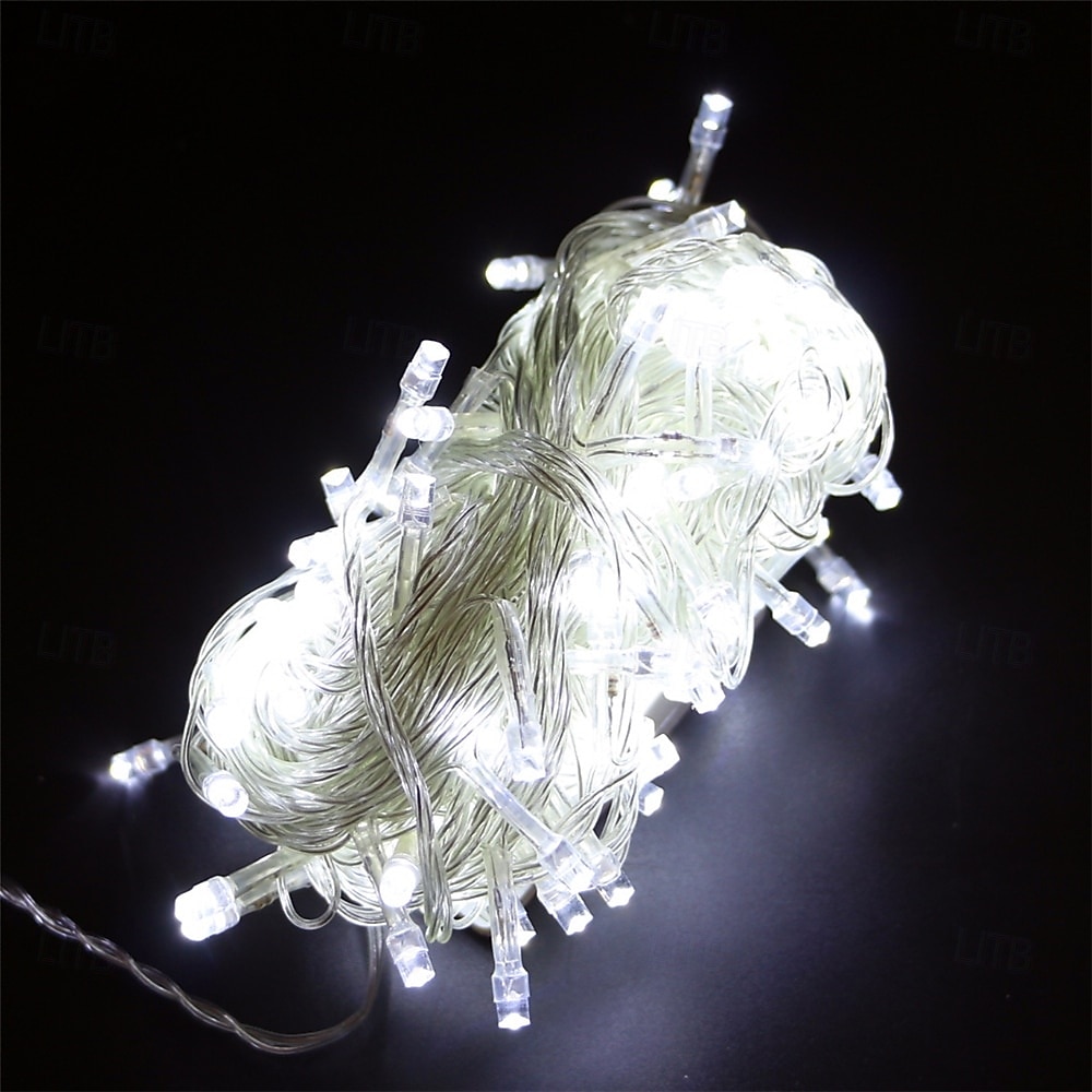 Lys 10M 100 LED Klar Tråd Blinkende Eventyr Lyskilder Innendørs/Ute Plug-in Lys 220V Bryllup Fest Tre Dekorasjoner 2026 - $10.99 –P9