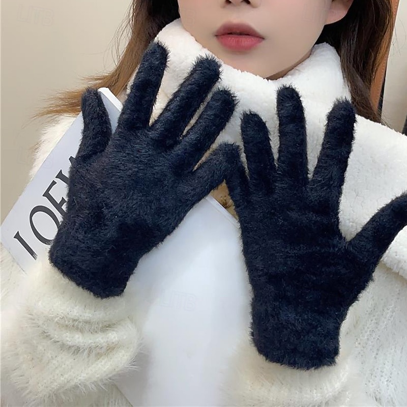 Naisten 1 pari Sormenpää / Talvi käsineet Katutyyli / Ulkoilma Hanskat - Yhtenäinen Pisin sormi 2026 - $15.49 –P3