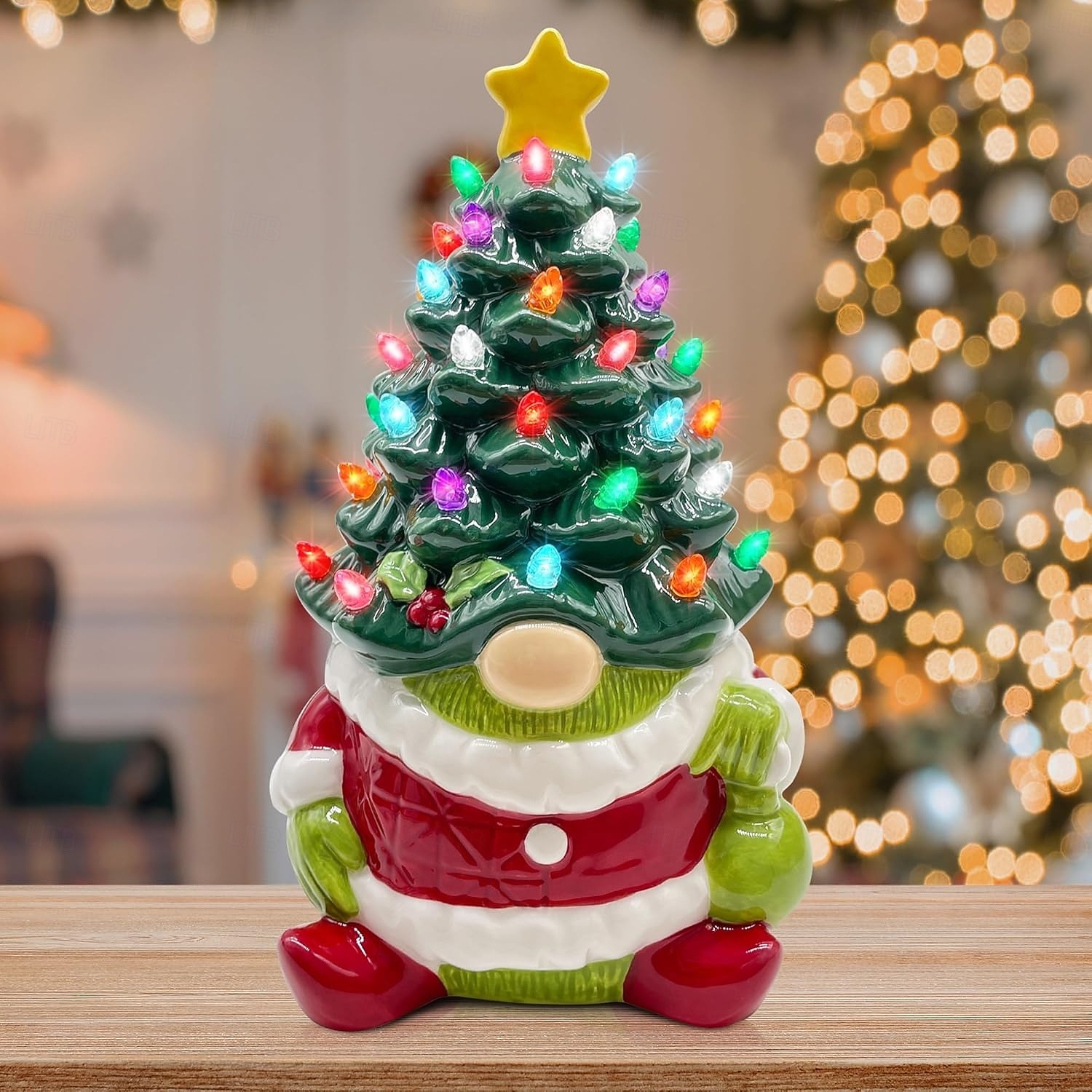 Albero di Natale nano in resina a LED con piccola foglia, luce per interni, camera da letto, studio, sala da pranzo, luce decorativa da tavolo, luce pendente, prop, batteria AAA, scatola da 8,6 * 4,7 del 2025 a $20.99 –P9