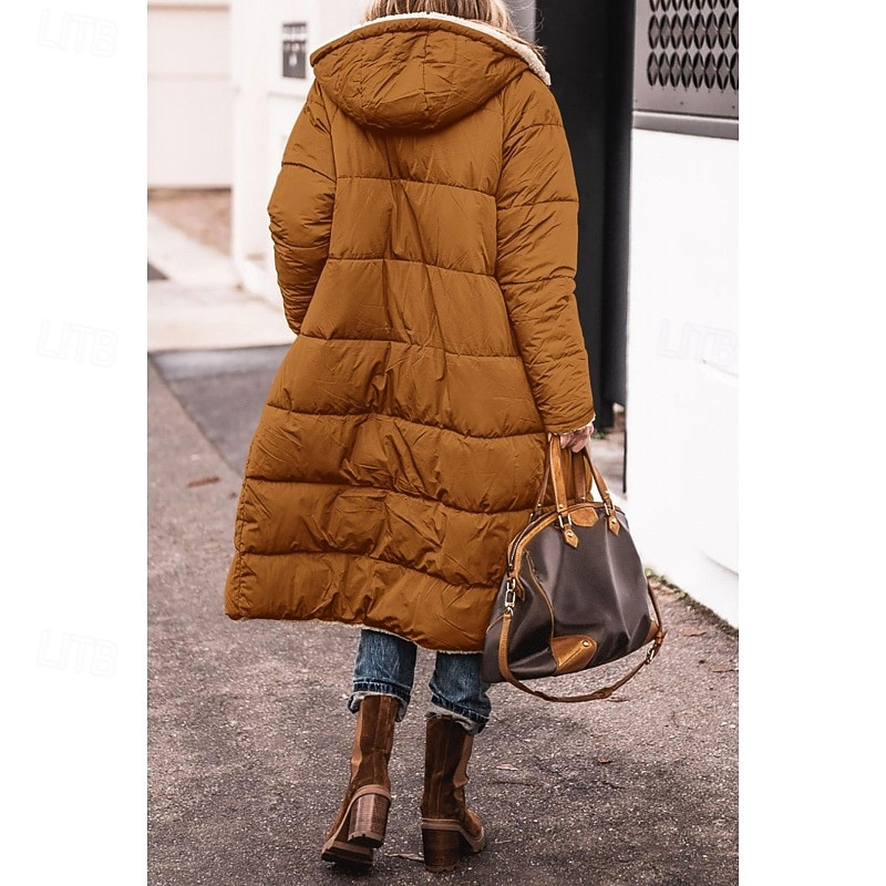 Pentru femei Palton de iarnă Geaca matlasata Rezistent la Vânt Cald Buzunar Deschis frontal Epocă Zilnic Casual Simplu Cadouri de Crăciun Vacanță Casual Zilnic Deschis frontal Lung Capișon Fit regulat 2026 - $52.99 –P4