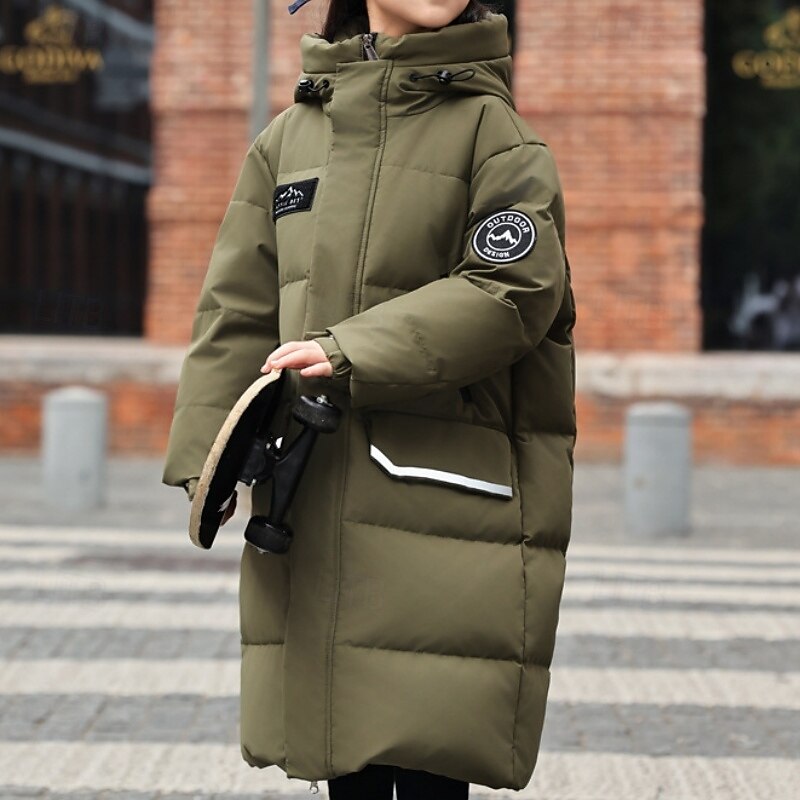 Bambini Ragazze Giacca in piuma Giacca da esterno Giacca Imbottita Arcobaleno Moda Tenere al caldo Antivento All'aperto Cappotto Capispalla 4-12 Anni Autunno Nero Rosso Verde del 2025 a $88.99 –P3