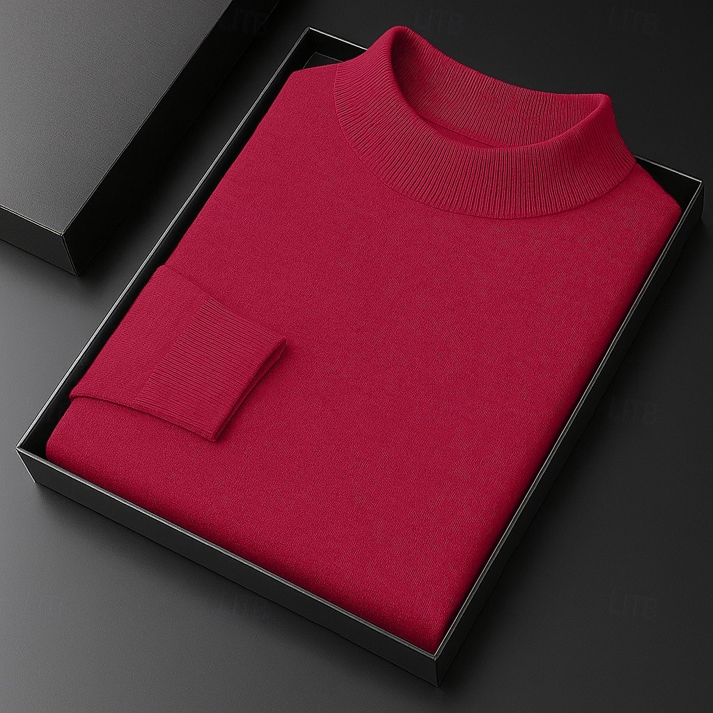 Per uomo Felpa Maglione A Coste Maglia Top Regolari Lavorato a maglia Slim Fit Semplice Collo Alto Maglieria Contemporaneo Casuale Abbigliamento quotidiano Abbigliamento Primavera Autunno Nero Bianco del 2026 a $26.99 –P8