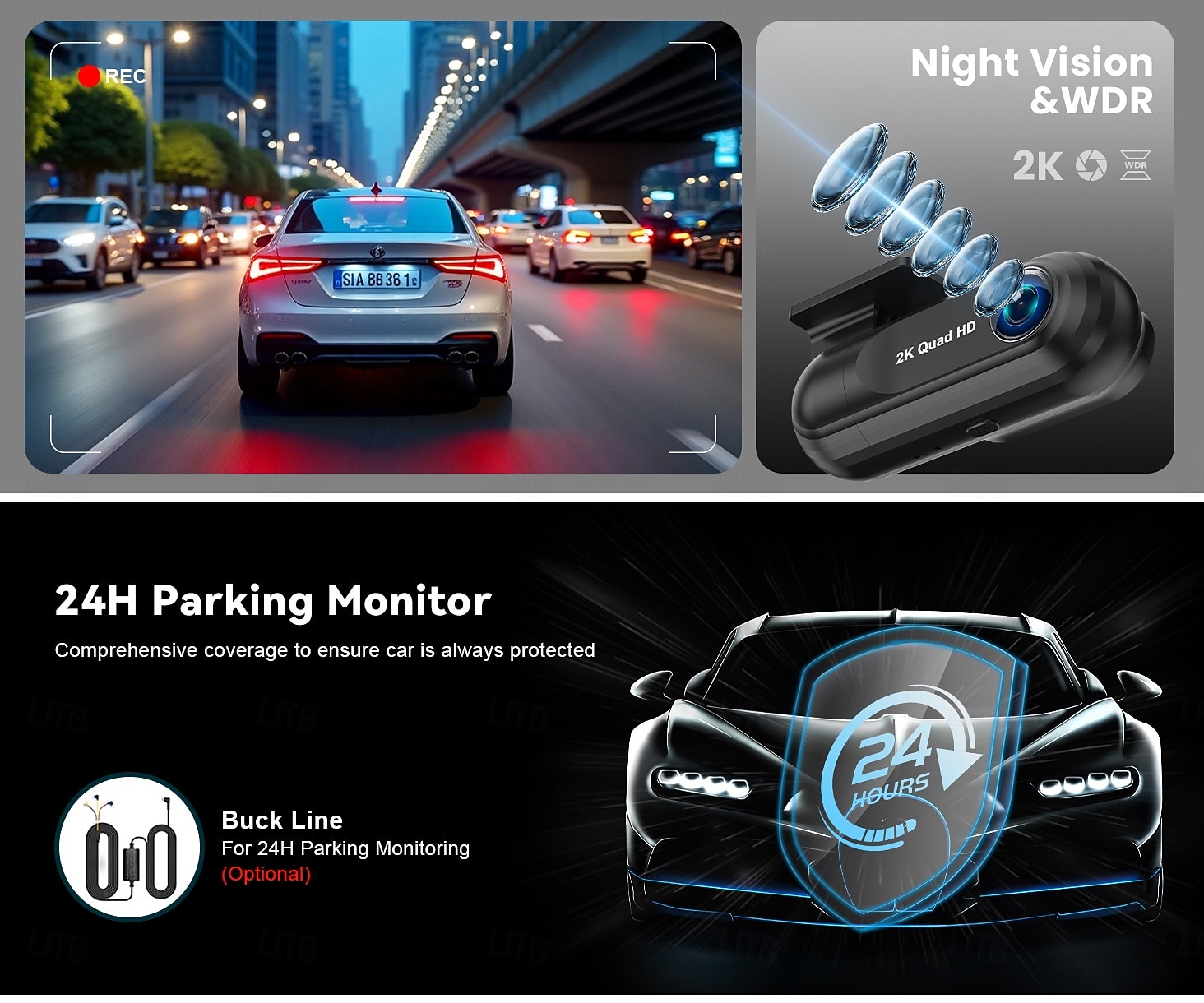 V40 1440P Boot automatic recording Car DVR 120 Degree Wide Angle CMOS 2 inch IPS Dash Cam with Night Vision / Loop recording / Loop-cycle Recording No Car Recorder 2025 - $42.99 –P4
