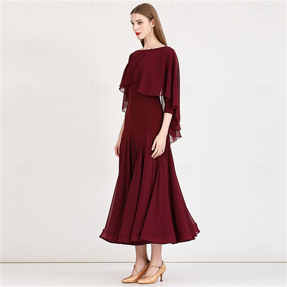 klänning för damdans, långärmad, modern valsdräkt, damdräkt för prestationsträning 2025 - $202.69 –P4