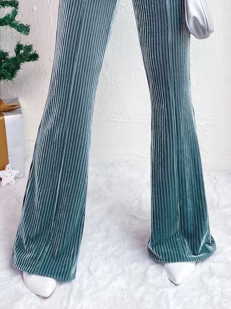 Mulheres Calça larga chinês Férias Moda Roupa de rua Comprimento total Cintura Alta Tecido Cintura elástica Confortável Macio Micro-Elástica Ao ar livre Rua Azul Verão Primavera Inverno Normal de 2025 por $24.99 –P3
